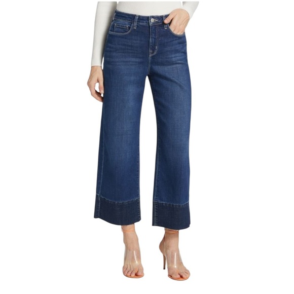 L’AGENCE Whitney High-Waisted Wide-Leg Cropped Jeans - Picture 1 of 7